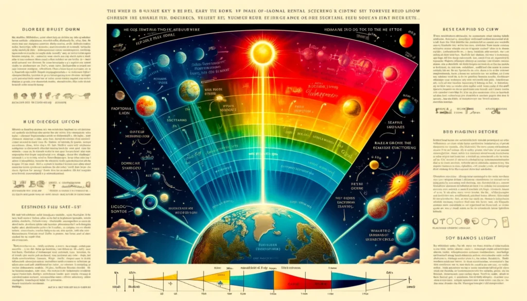 Illustration : pourquoi la couleur bleue du ciel peut changer de couleur en fonction de l'angle avec lequel les rayons du soleil arrivent jusqu'à nous
